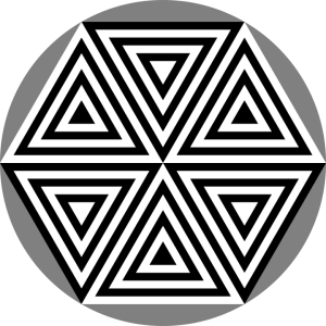 triangle_black_white_hexagon